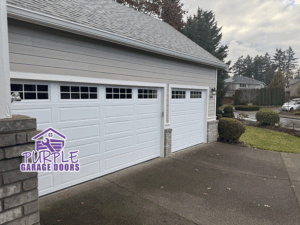 New white garage doors